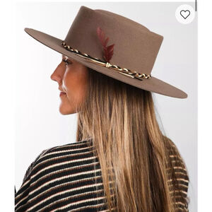 Wyeth Brown Wool Rancher Fedora Hat One Size